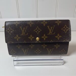 Louis Vuitton Women’s Vintage Dark Brown Monogram Long Wallet